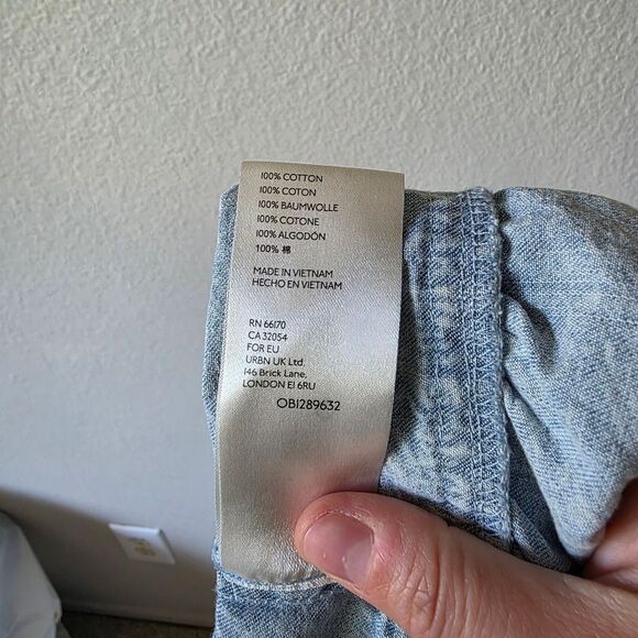 Free People Wild One Denim Jean Mini Dress Small - Picture 7 of 8